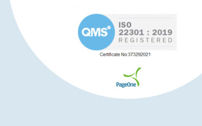 PageOne Confirms ISO22301 Accreditation